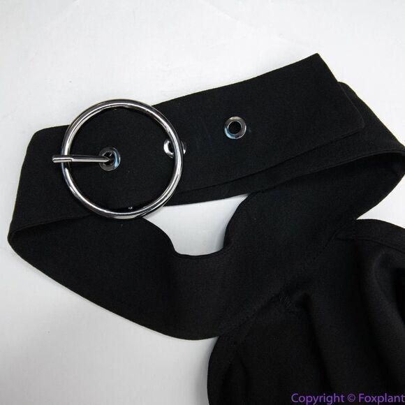 NEW Eloquii Black One Shoulder Dress with Buckle Detail, 18‎ - Picture 10 of 16